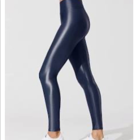 Spanx Navy Faux Leather Legging 